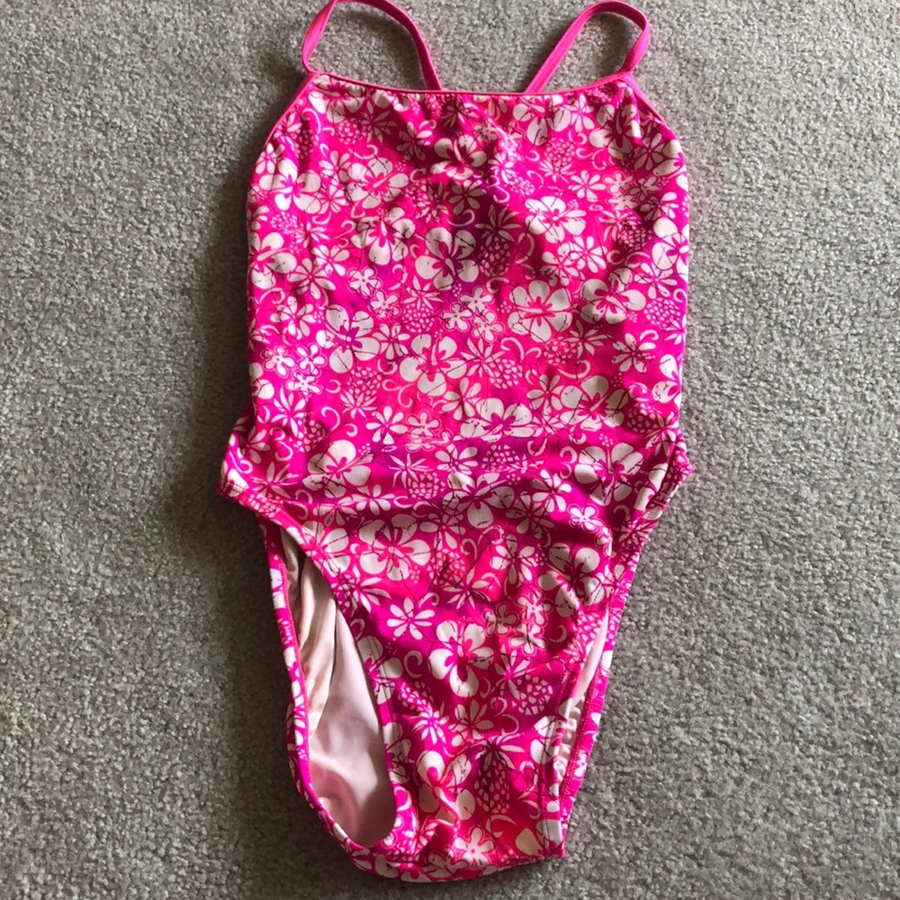 Pink & Purple One-Piece Swimsuit Size 40/XL/14